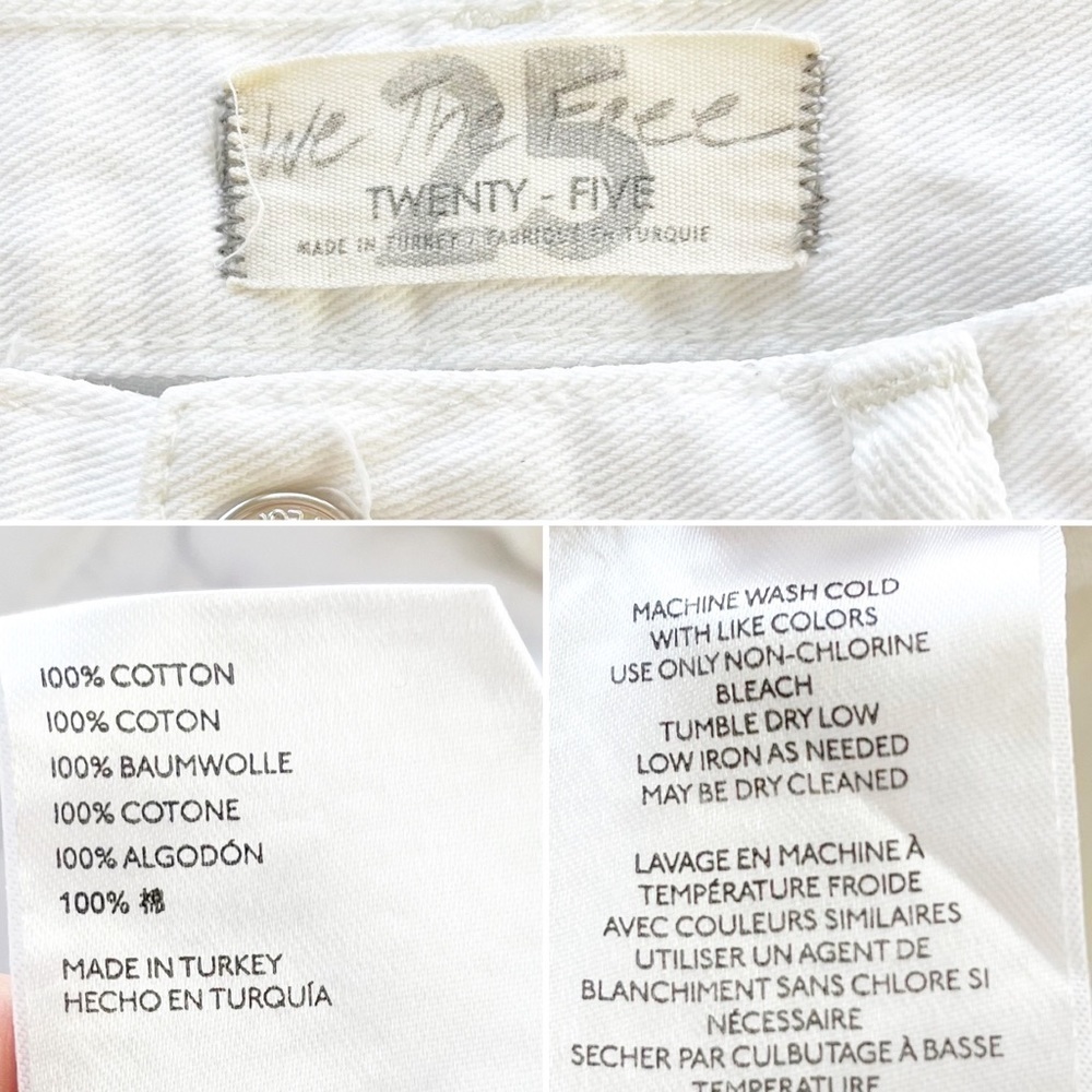Free People 💛White Straight Leg Jeans - Picture 11 of 12
